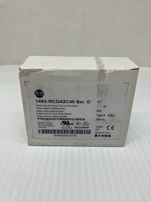 Allen Bradley 1492-RCDA2C40 Residual Current Device 2 Pole 40A 300mA Sensitivity