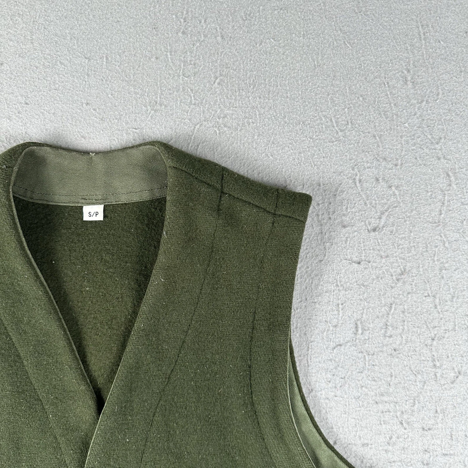 Boreal Mountain Anoraks Vest Men’s Small Green Wool Outdoor Hiking Hunting - product detail image 5