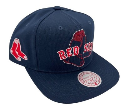 Mitchell & Ness MLB Boston Red Sox Double Up Snapback Hat, Cap, New