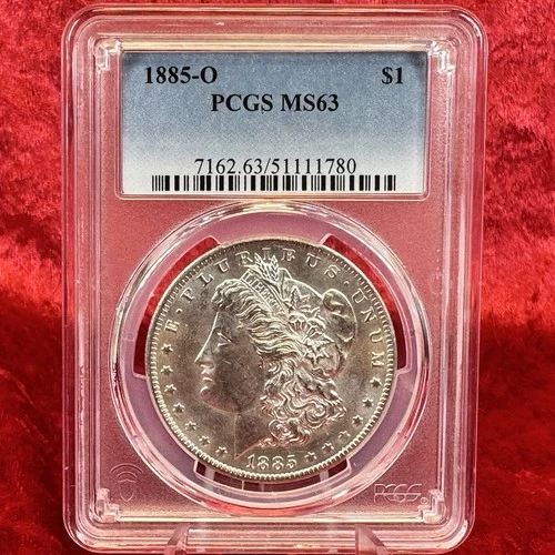 1885-O Morgan Silver Dollar PCGS MS63