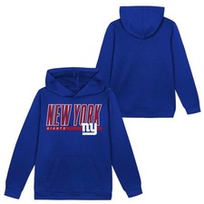 NFL Team Apparel New York Giants Boys XS 4/5 Royal Blue Pullover Hoodie