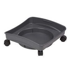 Rolling Dolly, Made in USA, Gray, Heavy Duty Plastic Utility Cart with 360 De...