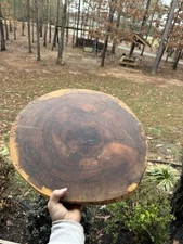 Unique solid End grain butcher block Cheeseboard charcuterie board circle
