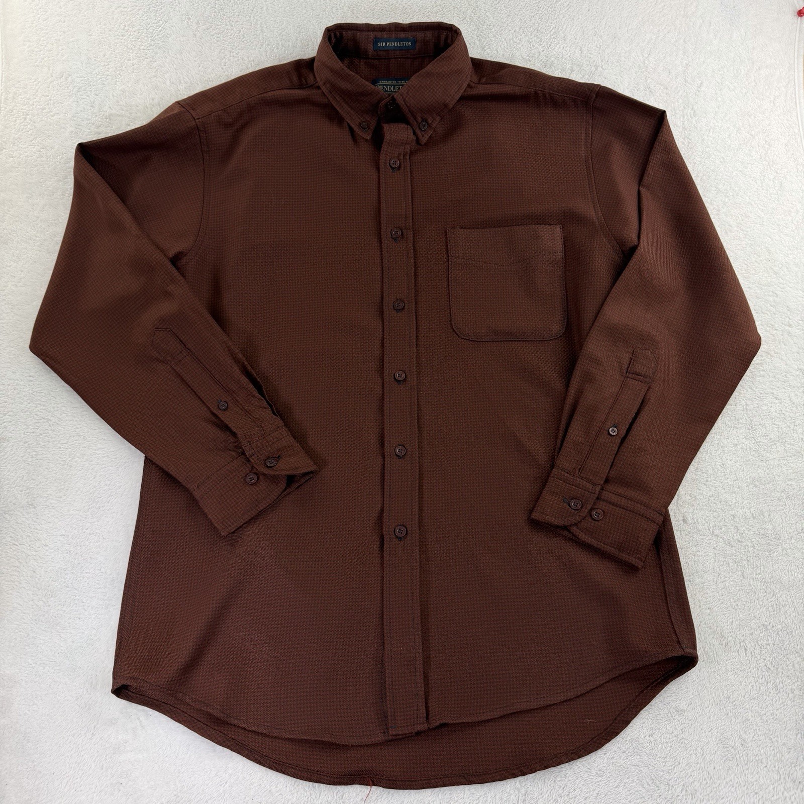 Pendleton Sir Pendleton Wool Houndstooth Shirt Me… - image 2