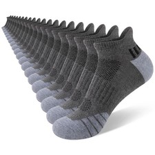 10 Pairs Boys Ankle Athletic Socks Breathable Cushioned Low Cut Sports Socks ...
