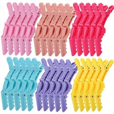 30 PCS Colorful Plastic Non Slip Alligator Hair Sectioning Clips Wide Teeth