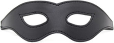 Black Leather Costume Eye Mask Masquerade Mask for Halloween, Carnival Prom Ball