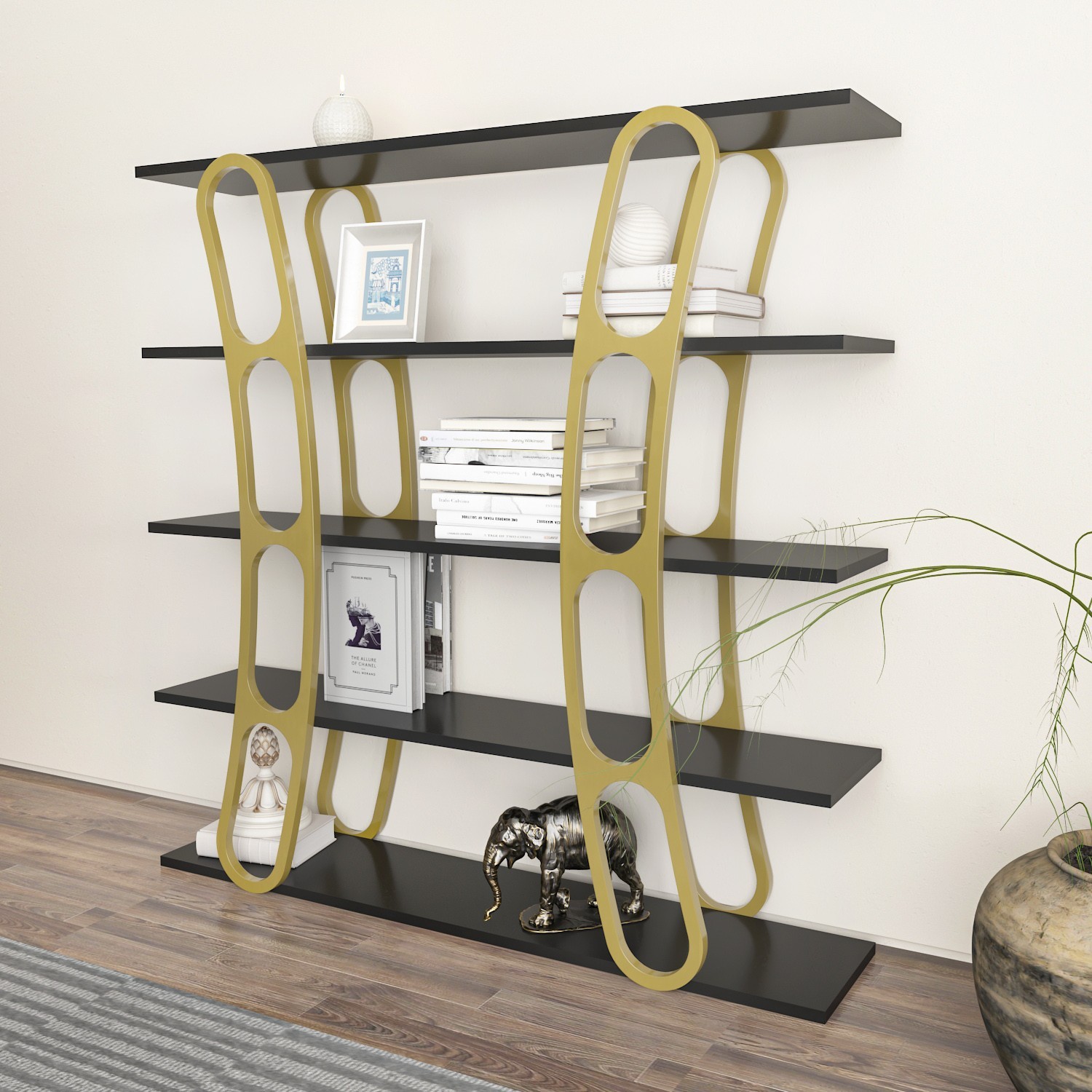 Decorotika Adar 47&rdquo; Tall Modern Bookcase & Shelving Display Stand