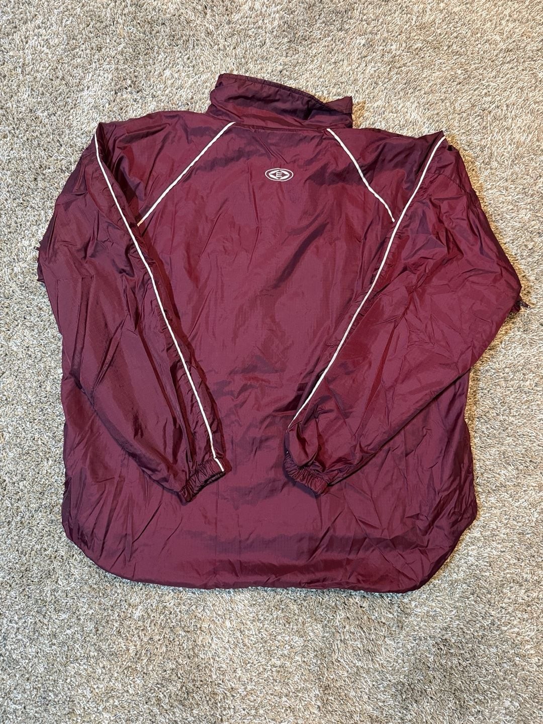 Easton Full Zip Windbreaker Jacket Size L Maroon - second product detail image