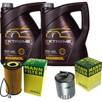 Inspektionspaket 10L Mannol 5W-40 FüR Mercedes W163 ML 400 CDI W463 G W220 S E