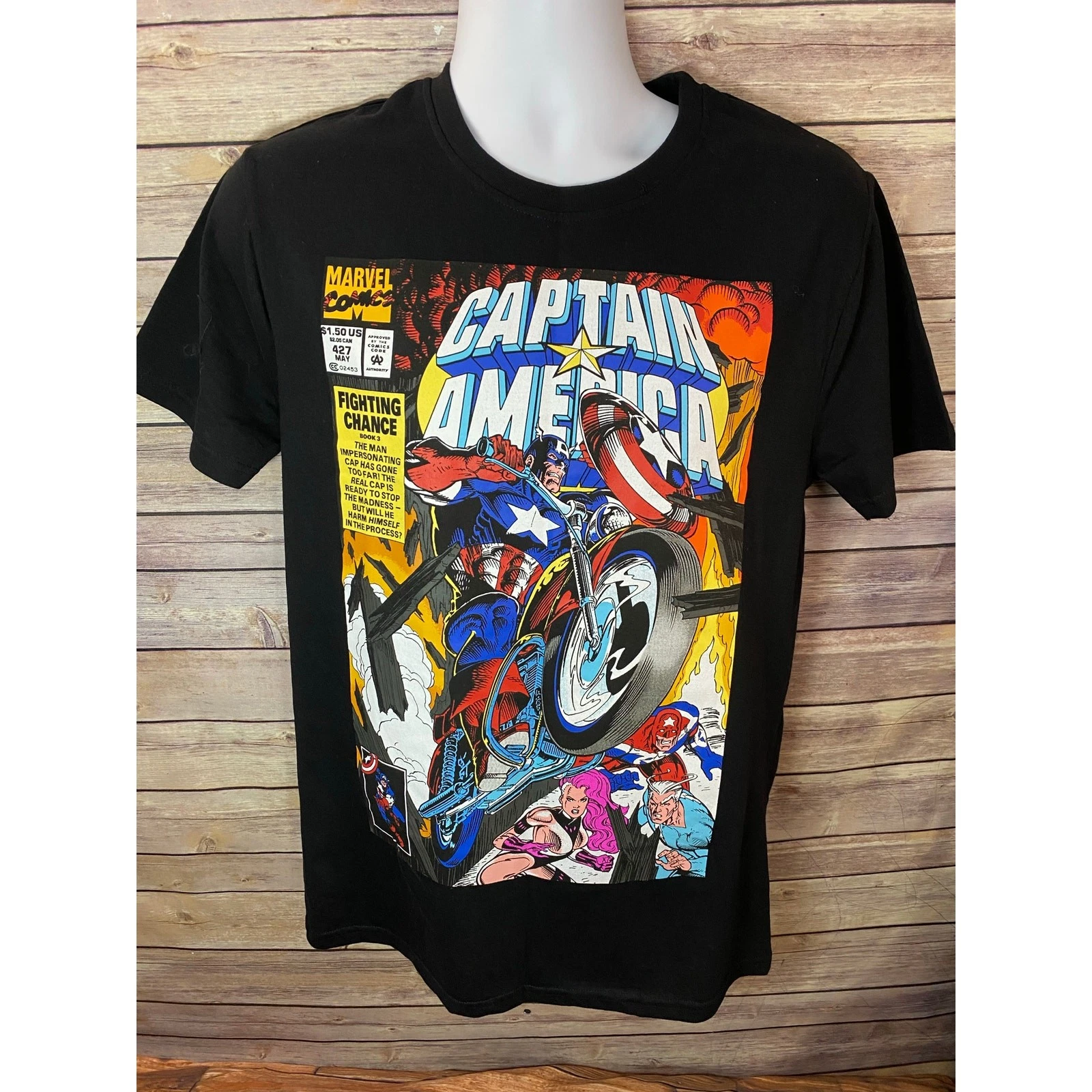 Marvel Captain America Vol 1 #427 Fighting Chance Comic Adult TShirt Size Medium