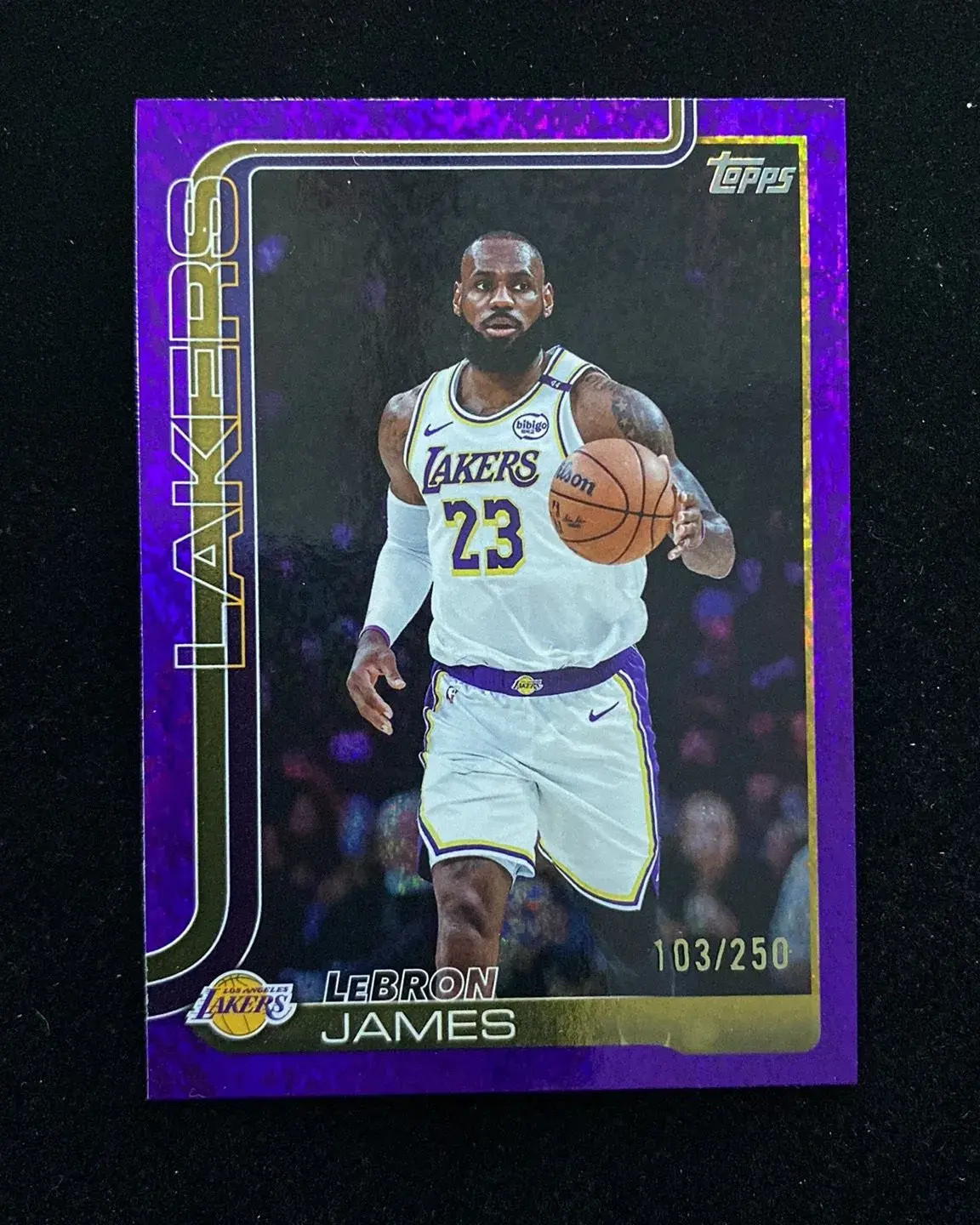 2025-26 Topps Flagship Purple Holo Foil #150 LeBron James 103/250 Lakers HD
