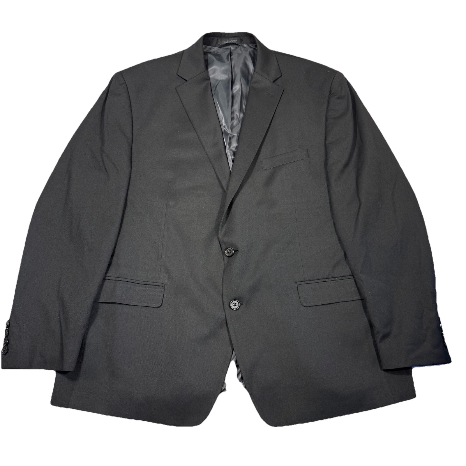 Ralph Lauren Mens Blazer 48R Black Wool Blend Stretch Sport Coat Jacket