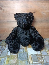 Vintage OOAK Handmade Black Fully Jointed Teddy Bear 15" P2