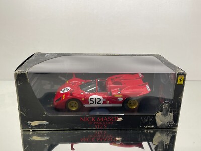 HOT WHEELS ELITE T6253 FERRARI 512S NICK MASON PINK FLOYD -RED 1:18- FAIR IN BOX
