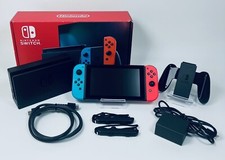 Nintendo Switch Console Neon Blue/Red Joy-Con Set Boxed Excellent Condition Test