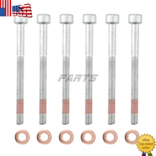 6x Fuel Injector Nozzle Seal Washer Bolt Kit For Mercedes 6110170060, 0009902907