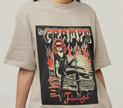 The Cramps T-shirt, Vintage 80s THE CRAMPS Punk Rock TE4268