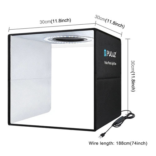 24" LED Photo Studio Light Box Portable Folding Photography Shooting Tent Kit - Bild 72 von 84