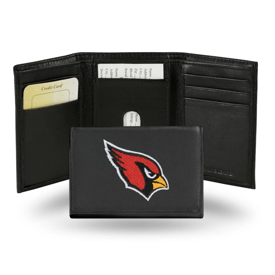 NFL Team Logo Embroidered Leather TRIFOLD Wallet   * Pick Your Team * - Image 2 of 2