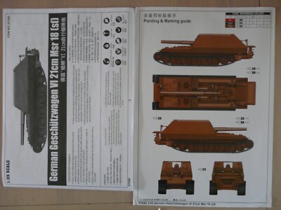 Maquette Trumpeter 1/35 – German Geschutzwagen Tiger Grille 21/210mm Mort, Réf 01540