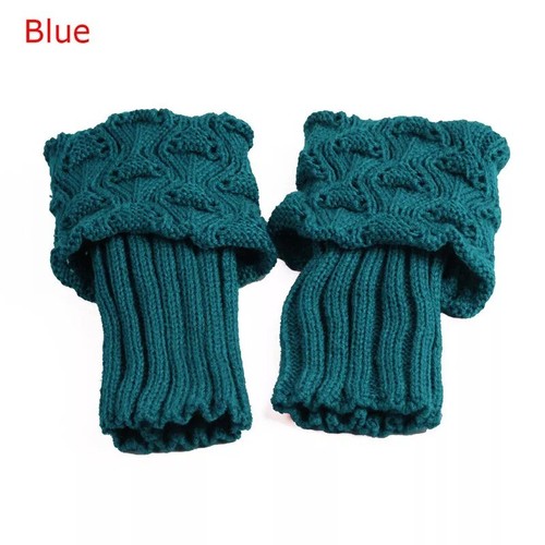 Ladies Short Leg Warmers Crochet Cuffs Ankle Toppers Knitted Trim Boot Socks - Picture 29 of 31