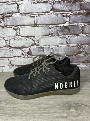 NOBULL SuperFabric Trainer Black Synthetic Lace Up Gym Shoes Men Sz 9M US/42.5EU