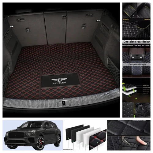 Fit For Bentley Bentayga 2016-2022 Car Floor Mats Carpet Cargo Liners Waterproof - Imagen 19 de 41