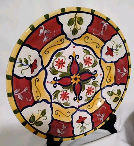 Pier 1 VALLARTA 2Pc Set 13" Round Chop Platter PLUS 11 1/2" Serving Bowl NOS - Picture 3 of 11