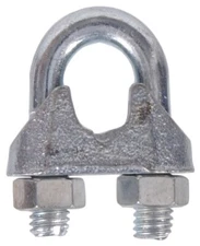 4839 1/8" Dia. Wire Rope Clip Zinc 10 Pieces