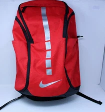 Nike Hoops Elite Pro Basketball Backpack Red Black Silver School Good Condition