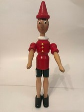 PINOCCHIO - By Mastro Geppetto Italy - Wooden Articulated Toy Doll Christmas