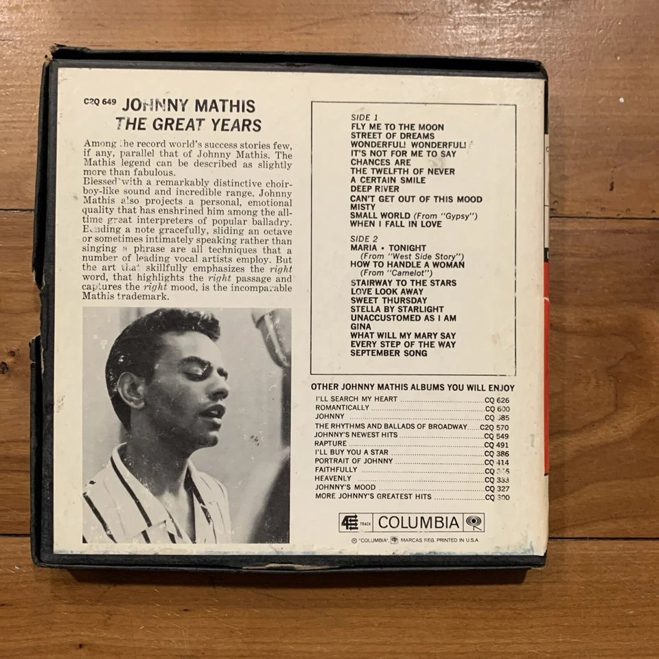 JOHNNY MATHIS MONO JAZZ DOUBLE LP FROM 1964 THE GREAT YEARS COMPILATION GATEFOLD - Image 3 of 3