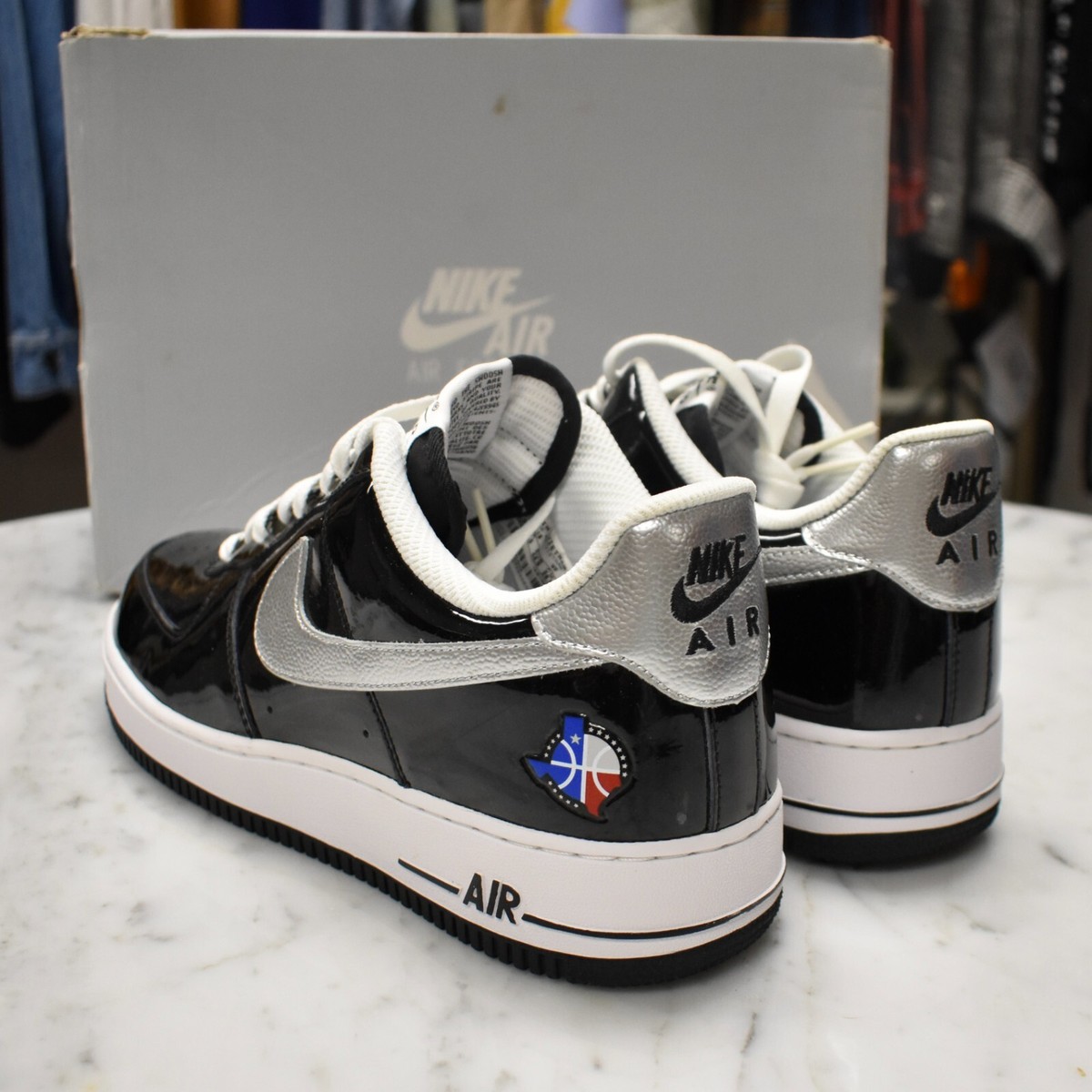 NWT Nike Air Force 1 Dallas TEXAS All Star Black Patent Mens 10.5