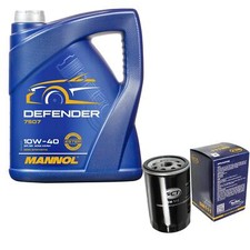Inspektionspaket 5L MANNOL Defender 10W-40 + Filter für VW Golf IV 1J1 1.6