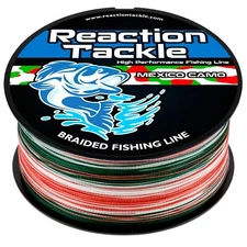 Reaction Tackle High Performance Braided Fishing Line / Braid - Mexico Camo