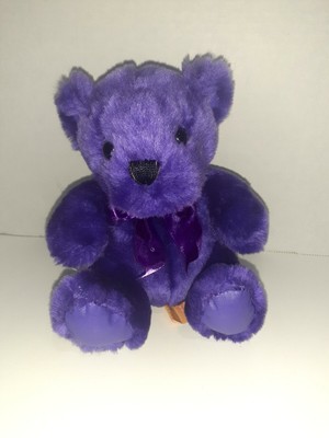 stuffed purple bear