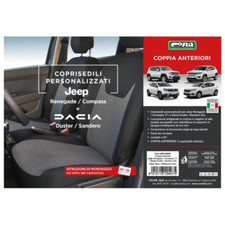 Coprisedili Anteriori Personalizzati Jeep Renegade Rigato Nero