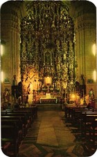 Guerrero Mexico Church of Santa Prisca de Taxco Interior Vintage Postcard