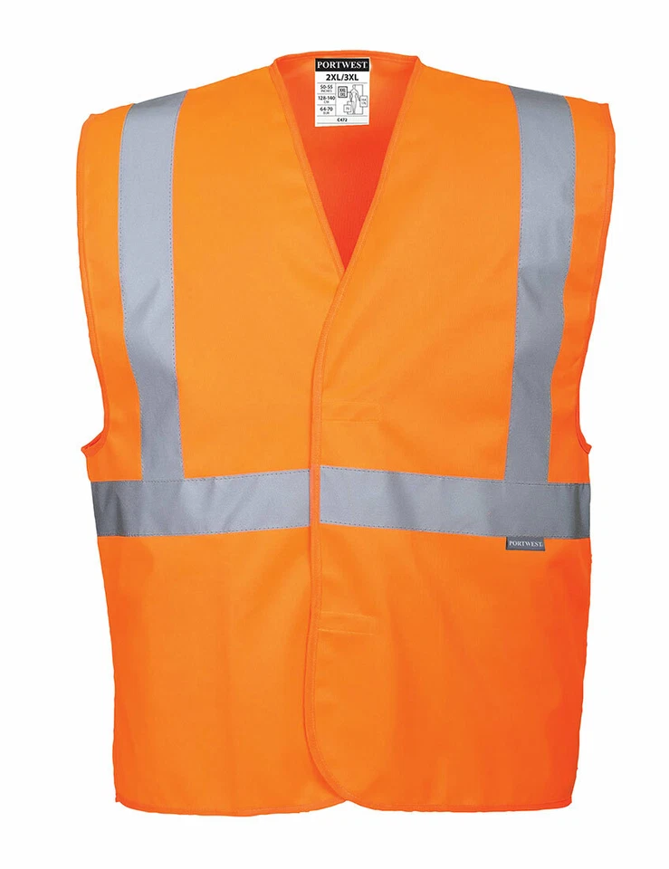 Portwest C472 Hi-Vis Reflective One Band & Brace Lightweight Cooling Vest ANSI - Image 4 of 4