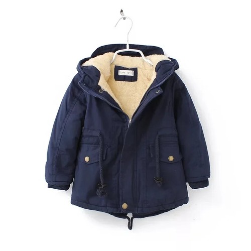 New Winter Children Down Parkas 2-9Y Boys Girls Warm Blue Hooded Coats for Girls - Picture 20 of 22