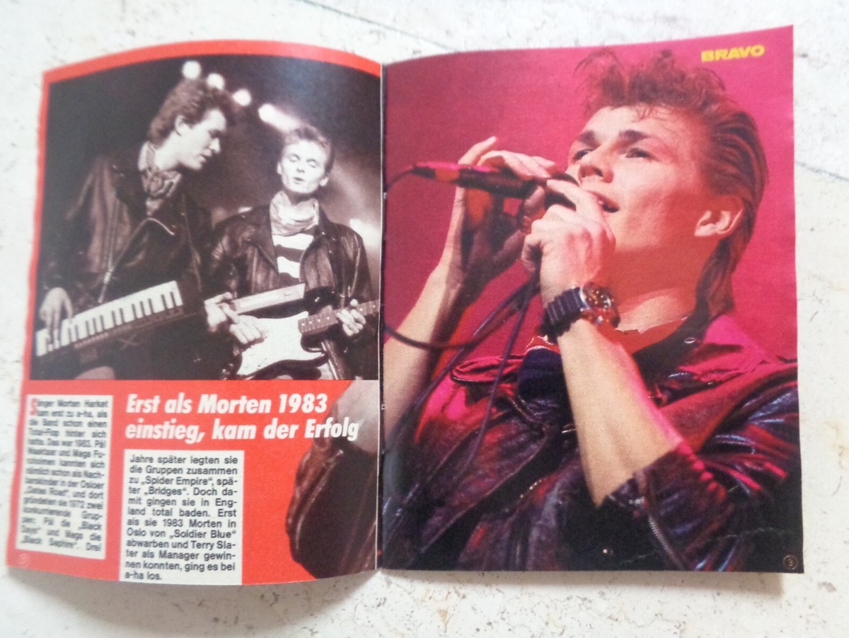 A-HA rare MINIATURE vintage 80s special cover magazine AHA Morten