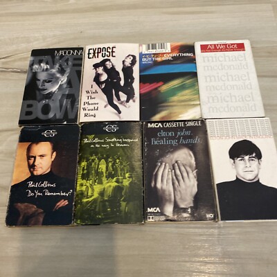 8 90s POP LOT Madonna Everything But The Girl Expose Phil Collins Elton John
