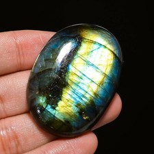 AAA 100 Natural Labradorite Oval Cabochon Loose Gemstone 130.5 Ct. 46X34X9 mm