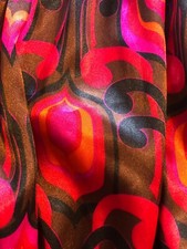 vtg WET SEAL Strapless Retro Top Sz S Red Paisley Satin Smocked Boho Hippie USA