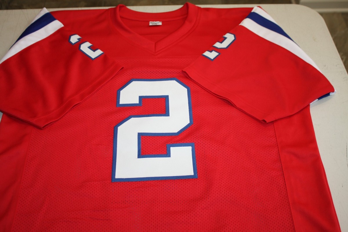 NEW ENGLAND PATRIOTS DOUG FLUTIE # SIGNED STITCHED RED HOME JERSEY