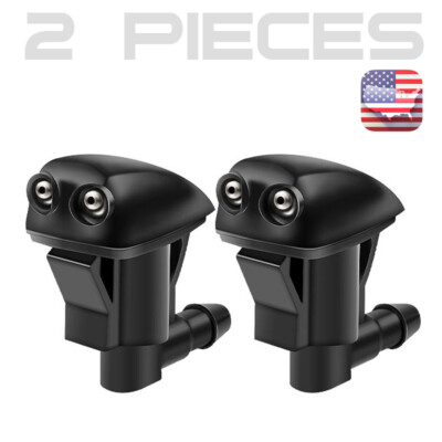 2X Universal Windshield Wiper Spray Nozzle Jet Washer Water Sprayer Sprinkler US