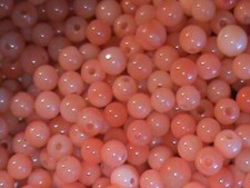 Quality 100 Vintage Angel Coral Seed Bead  4 to 4.5 MM  Natural No Dye Vintage !