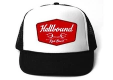 BRAND NEW Red Devil Clothing HELLBOUND BADGE TRUCKER HAT BLACK #TC-905-BL-WH-BL