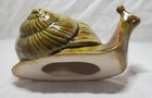 Green Ceramic Snail 4 " Long 2 1/2" H Glossy Glaze — photo 3